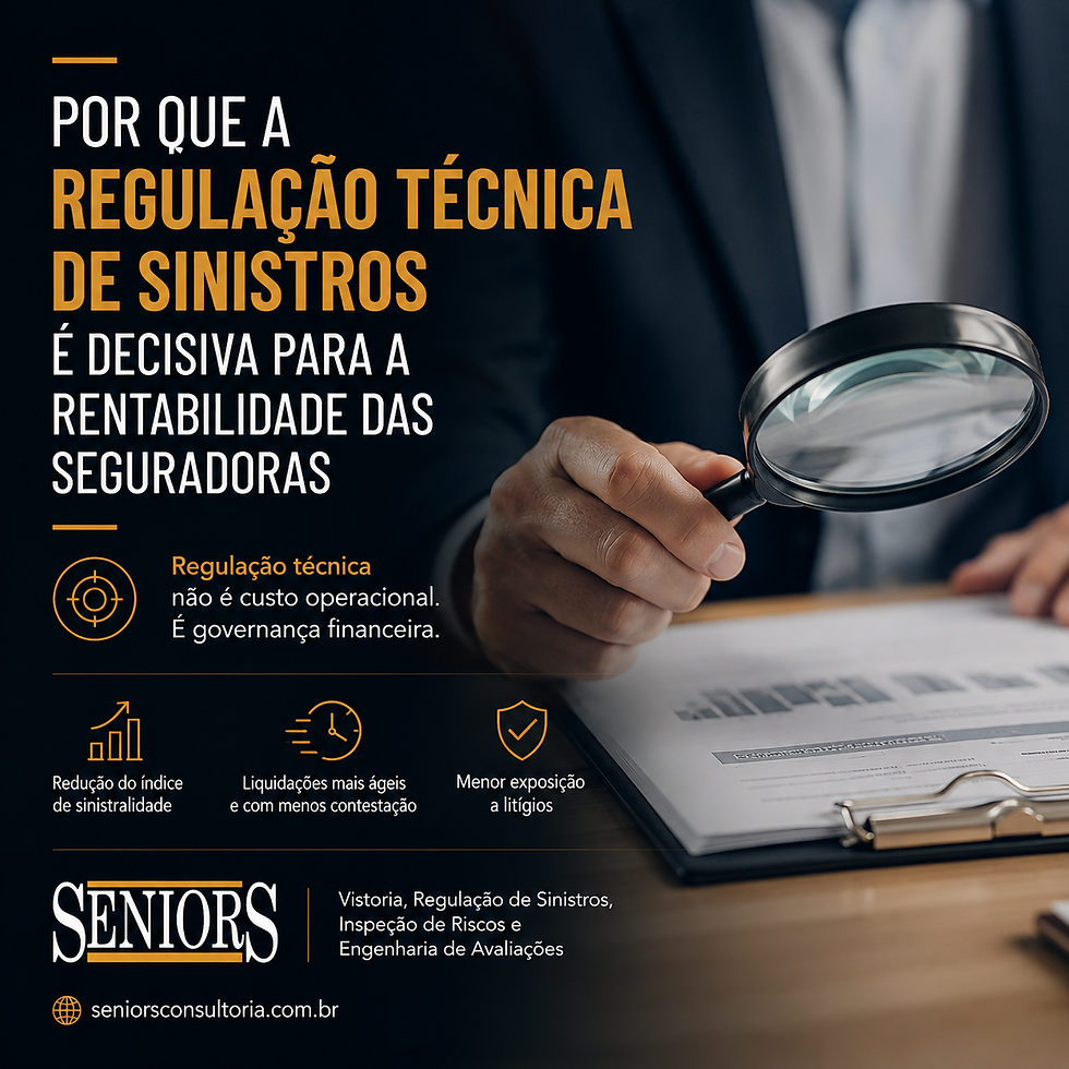 Entenda como a regulação técnica de sinistros impacta diretamente a sinistralidade, a margem operacional e a sustentabilidade das seguradoras.