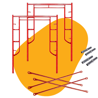 Metal deck scaffolding digunakan di tapak pembinaan untuk kerja struktur lantai.