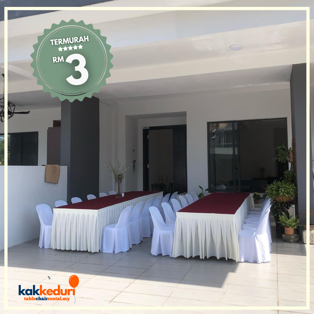 Kak Kenduri customer event 23 — table and chair setup