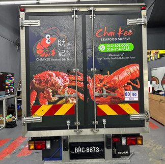 Vinyl lorry sticker with UV lamination for outdoor durability