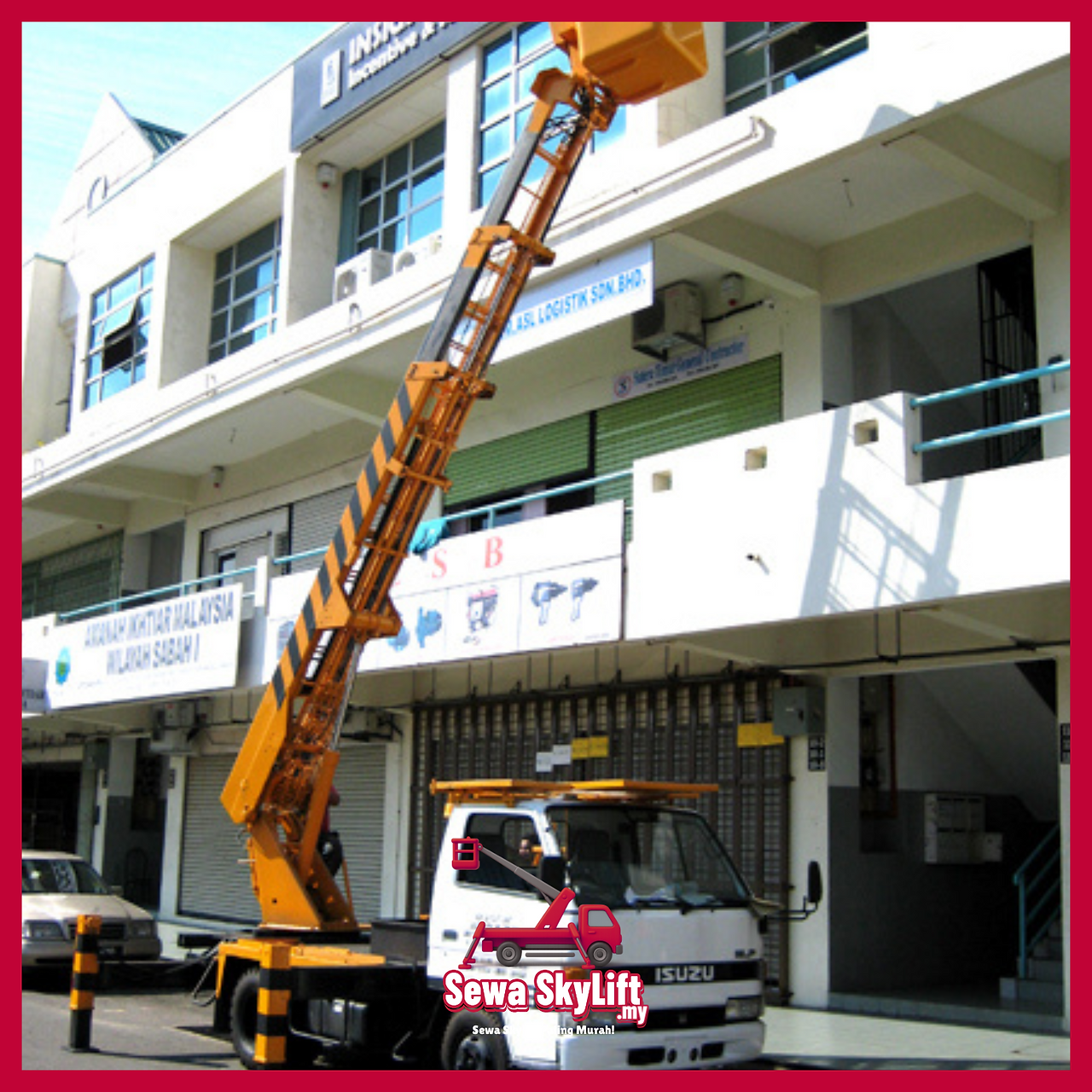 Skylift rental price Kuala Lumpur for half-day window cleaning