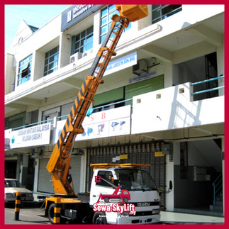 Skylift rental price Kuala Lumpur for half-day window cleaning