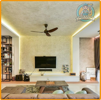 Ceiling partition plaster design for Selangor office renovation