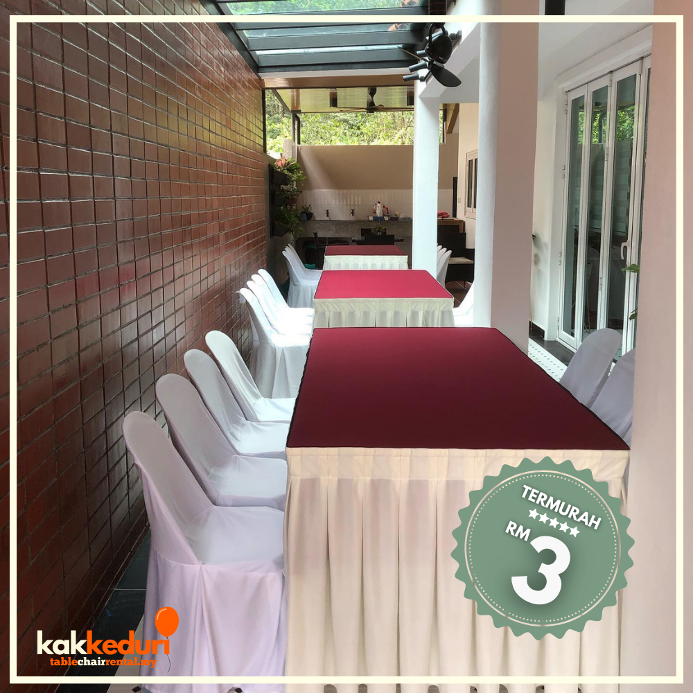 Kak Kenduri customer event 19 — table and chair setup