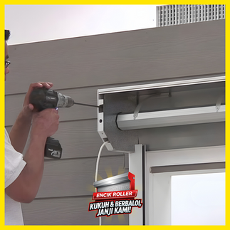 Transparent roller shutter installed for modern retail shop in Mytown