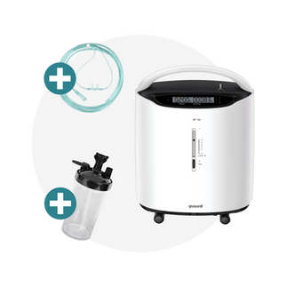 Jurulatih peribadi tunjukkan faedah mesin oksigen kepada klien di Bangsar South