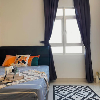 cozy bilik sewa tanpa deposit with fan and mattress