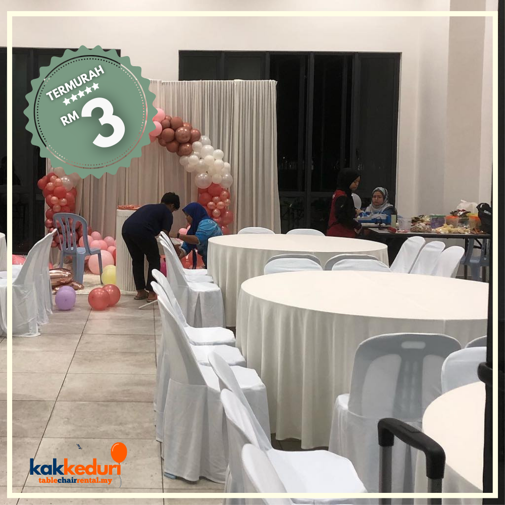Kak Kenduri customer event 14 — table and chair setup