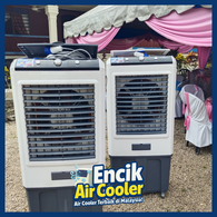 Morgan air cooler dengan kipas kuat dan aliran udara sejuk