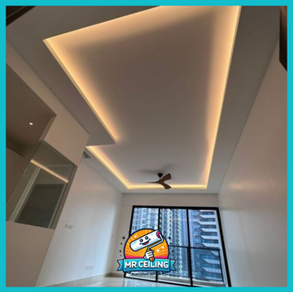 Home renovation ceiling featuring 3D plaster ceiling in KL