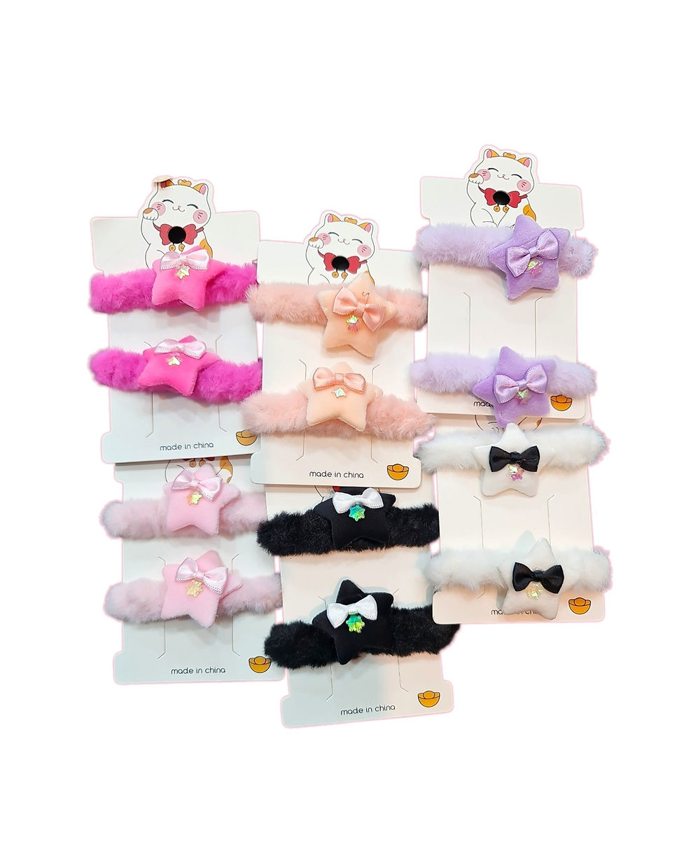 Miniatura: Colitas de pelo Scunzy felpa con estrellita Blister