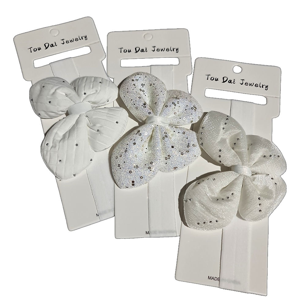 Miniatura: Vinchas para nena blanco con aplique de mariposa 