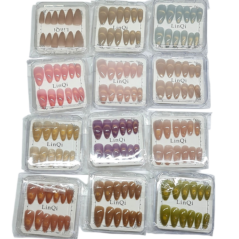 Miniatura: Kit 12 Uñas Postizas Con Adhesivos Press On Nails Colores 