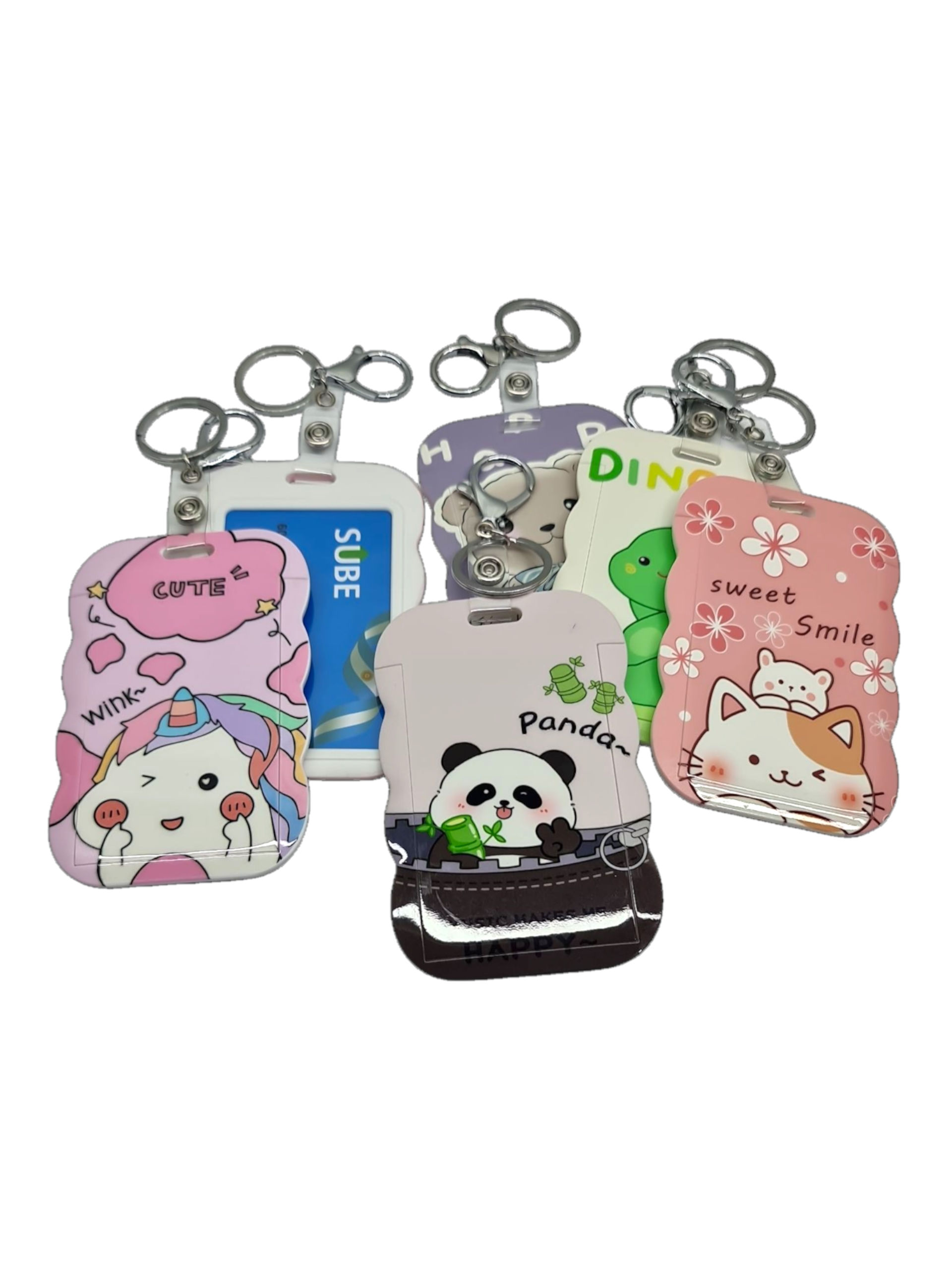 Llaveros Porta sube transparente  diseños primavera c/U.