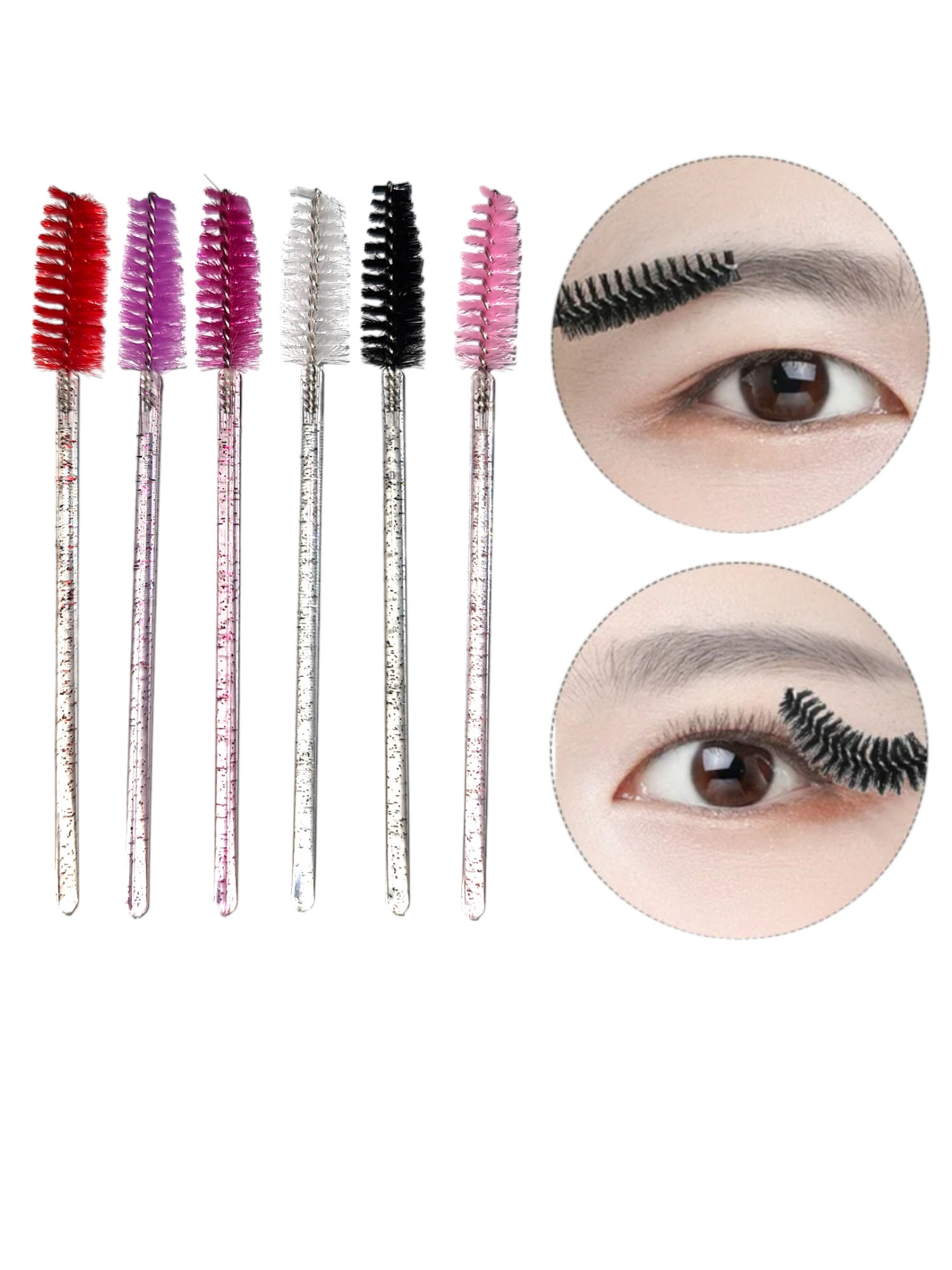 Cepillos descartables  pestañas o cejas x 12 unds 