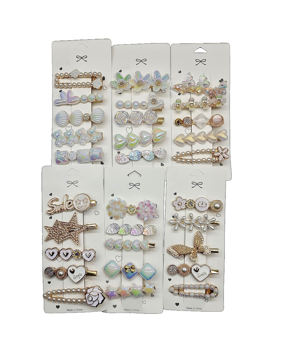 Miniatura: Hebillas para pelo pico con apliques stras Blister x5