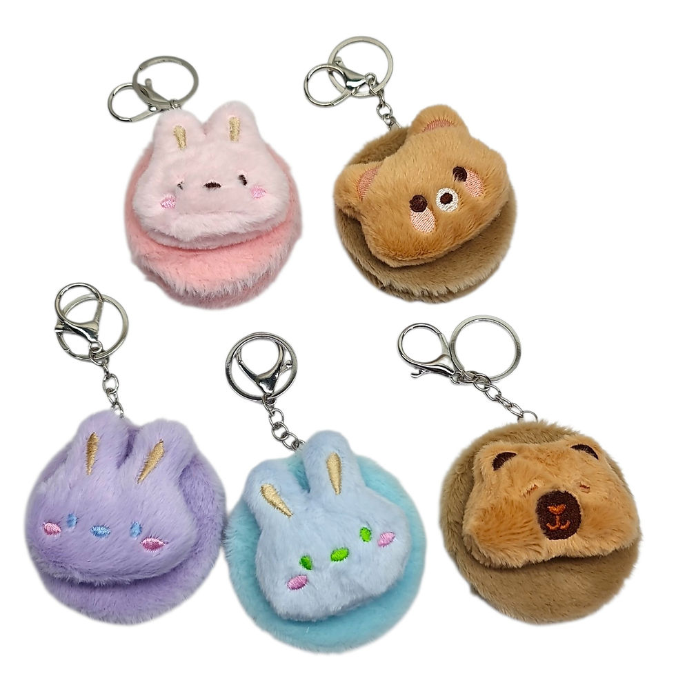Miniatura: Espejitos de cartera con personajes de peluche llaveros C/u.