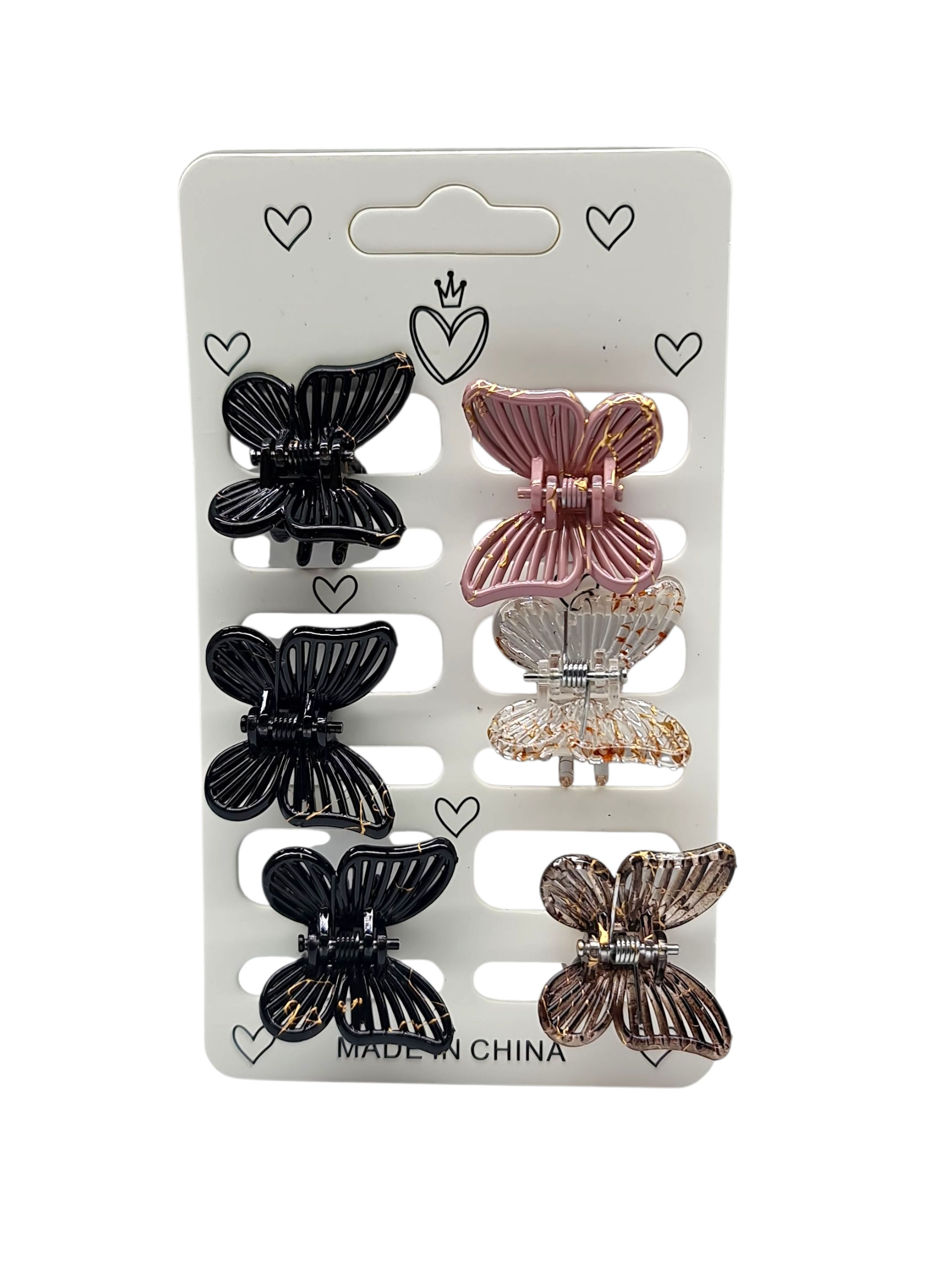 Broches mini para pelo mariposa 🦋   blister x 6 unidades 