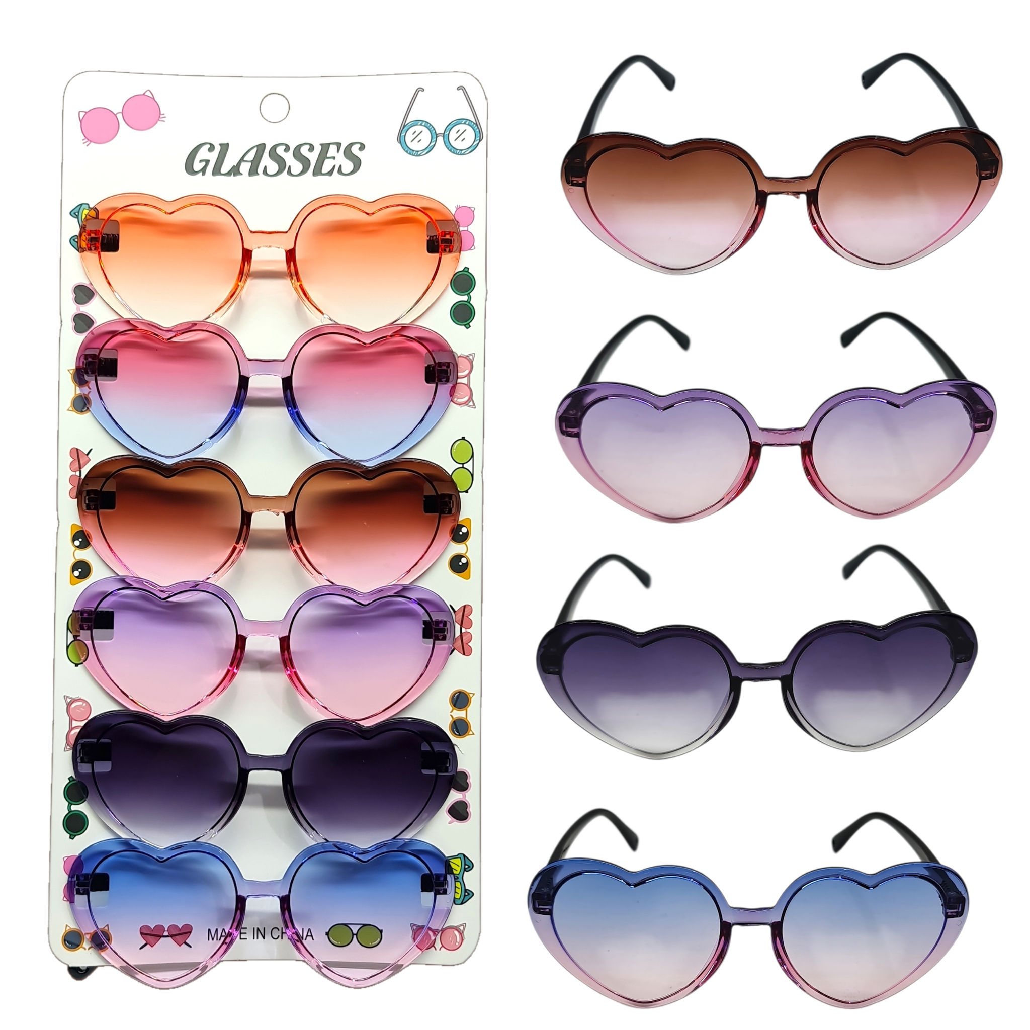 Lentes de sol para chicos unisex Blister de 6 Unidades 