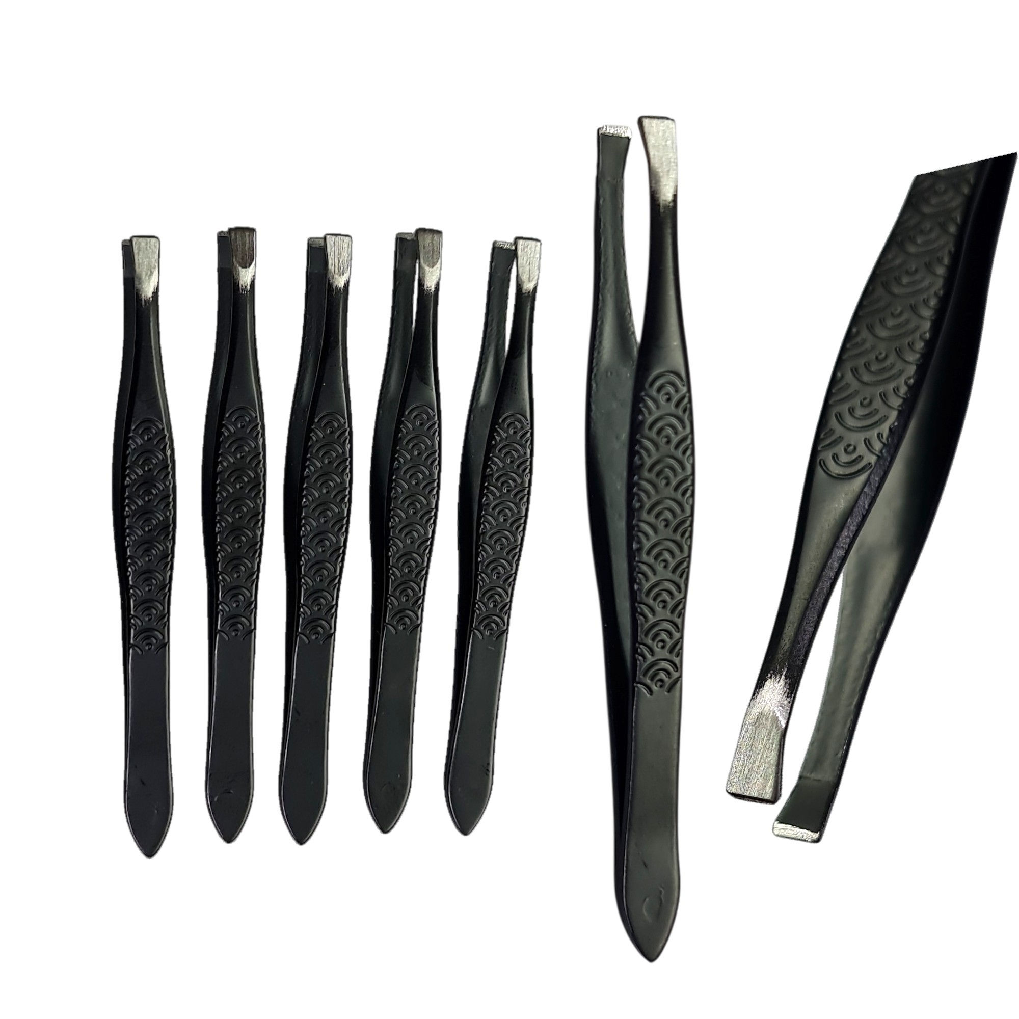 Pinzas de depilar negro profesional pack x 12 Unidades 