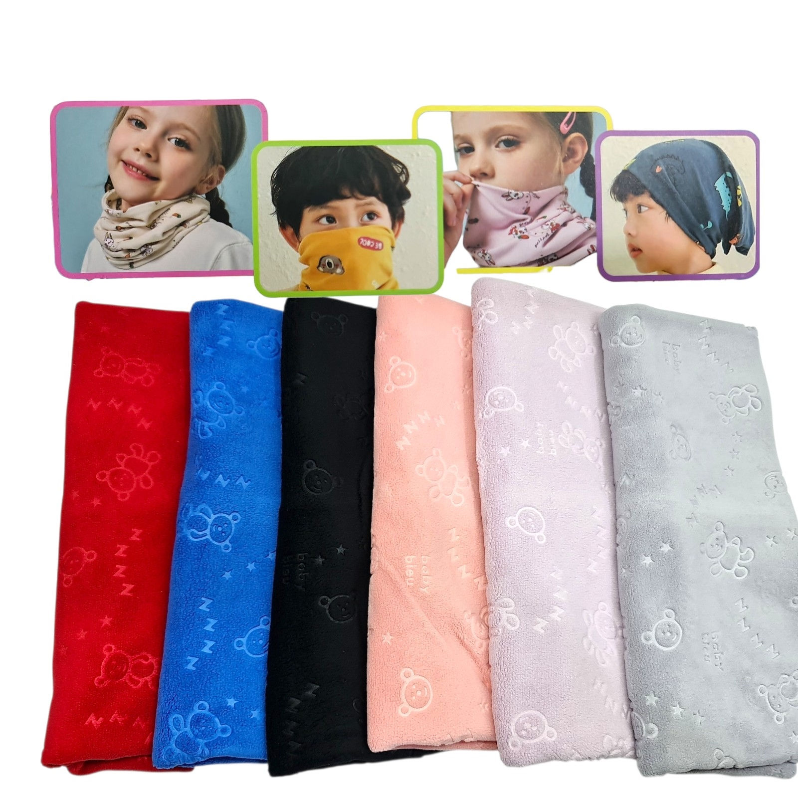 Cuellos de Polar  infantiles Unisex abrigado 19x25cm C/u.