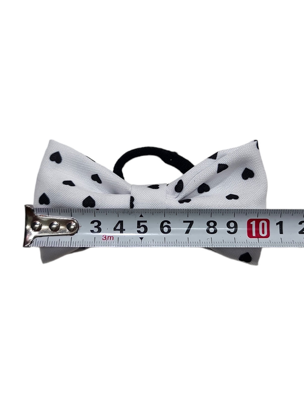 Miniatura: Tira de moño mediano con lunares de corazón x 10 unds 