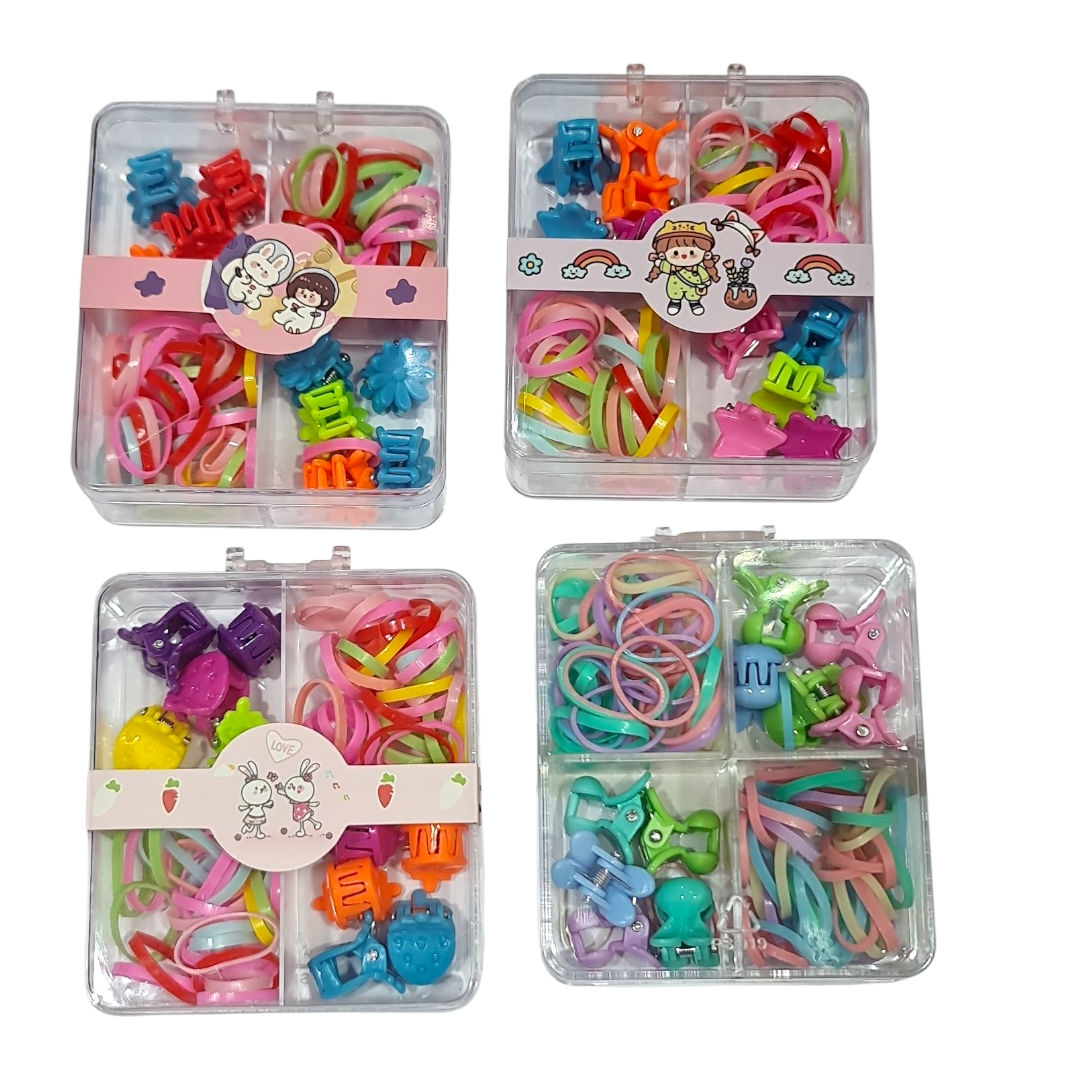Set colitas con mini broches modelos surtidos. 