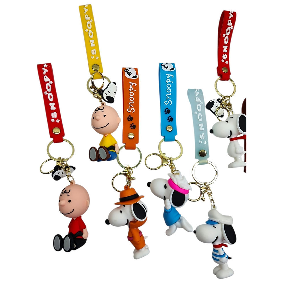 Miniatura: Llaveros personajes de Goma con Soga SnooPy C/u.