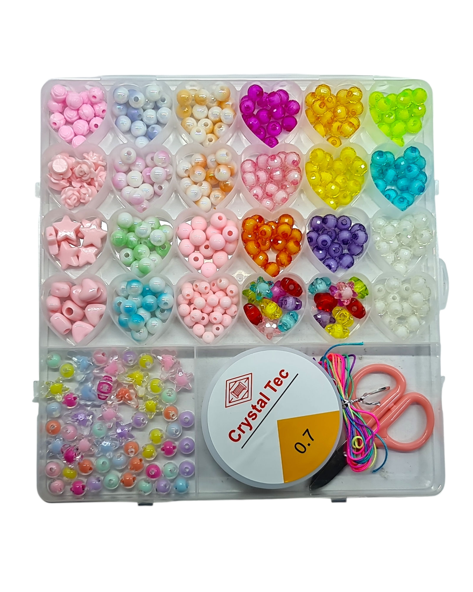 Caja kit armar pulseras mostacillas dijes tansas letras Modelo 04