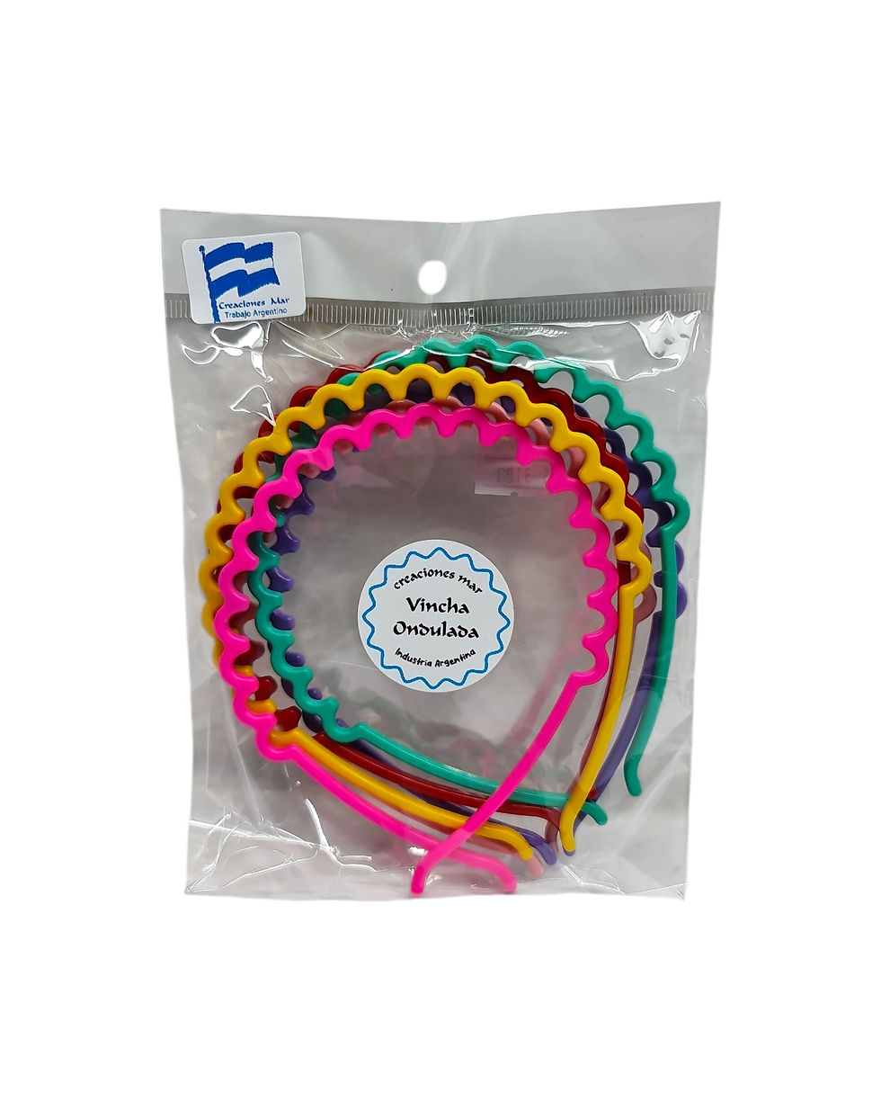 Miniatura: Vinchas irrompible ondulada Colores Creaciones Mar Pack x 6 Unids