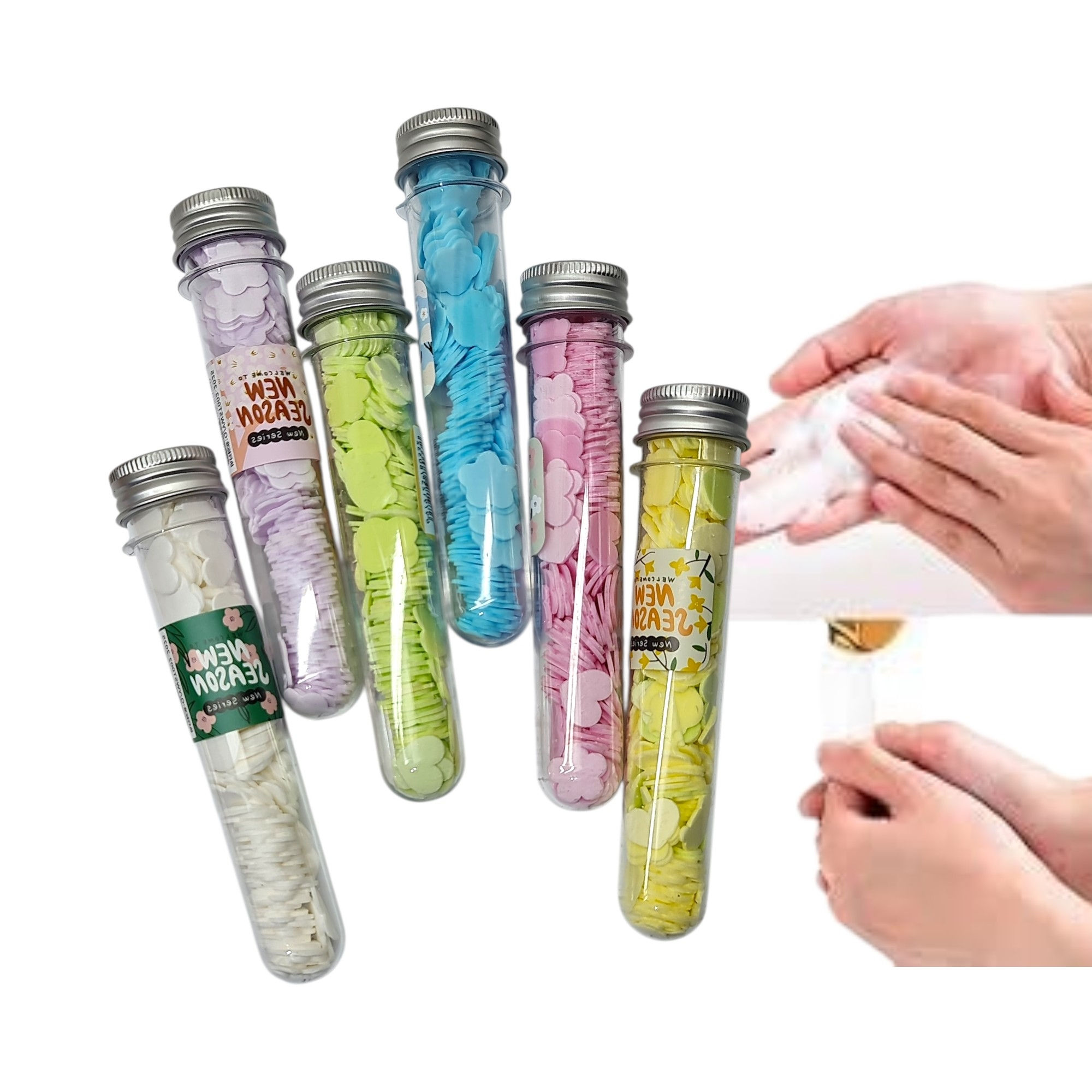 Jabón En Láminas Pétalos Jabonera Tubos Ideal Souvenir