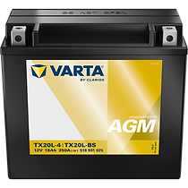 Varta Powersports AGM 12V 18 Ah 250A TX20L-4/TX20L-BS