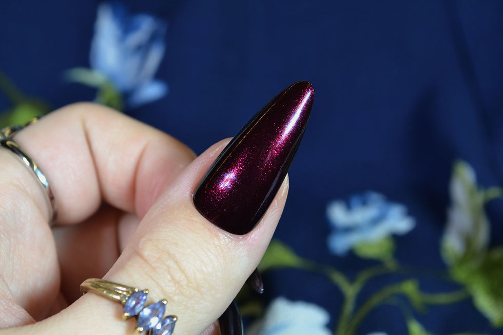 Thumbnail: All Of Time And Space Nail Polish - Ultra Dark Berry With Pink Shimmer
