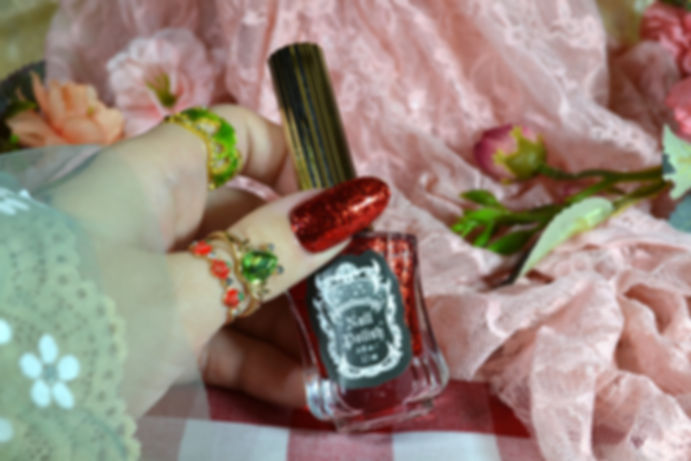 Feeling Fruity Nail Polish - Red Glitter