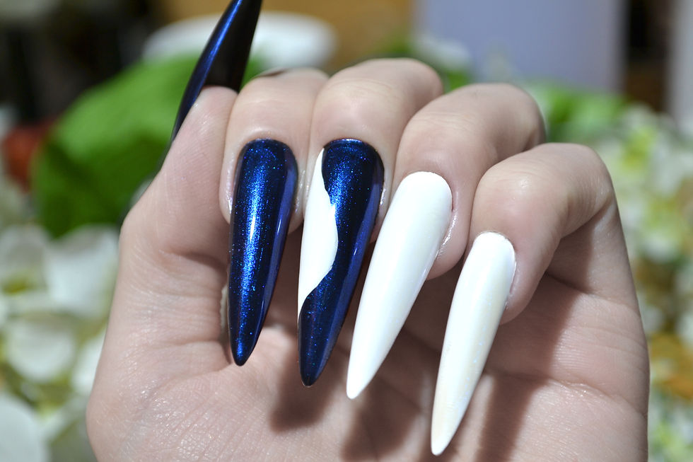 Thumbnail: Midnight Frost Nail Polish - Bright Cobalt Blue Iridescent Topper