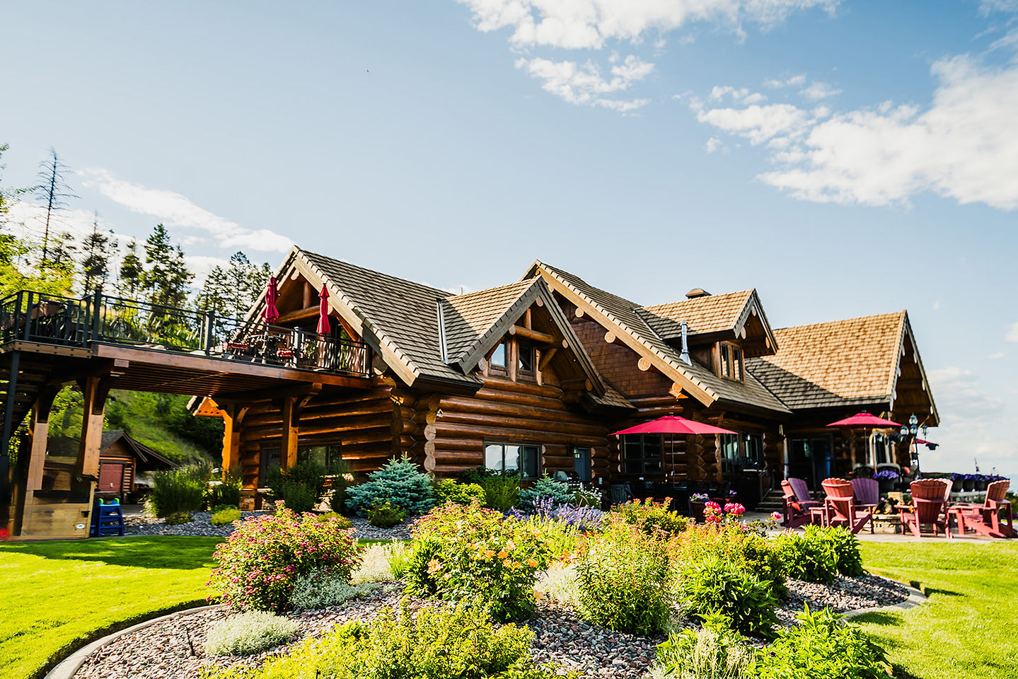 The lodge seen from the summer gardens