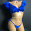 Thumbnail: Sexy Bikini - Charlie Tie Side Choker Set - Blue