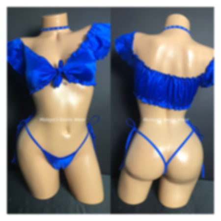 Sexy Bikini - Charlie Tie Side Choker Set - Blue