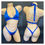 Thumbnail: Sexy Bikini - Shimmer Rhinestone Thong Bikini - Blue