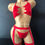 Thumbnail: Sexy Bikini - 3 Piece Serenity Garter Set - Red