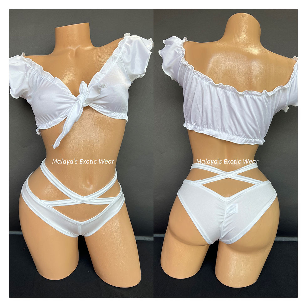 Sexy Shorts Set - Dixie Tie Front Shorts Set - White