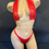 Thumbnail: Sexy Bikini - Lace Rhinestone Thong Set - Red