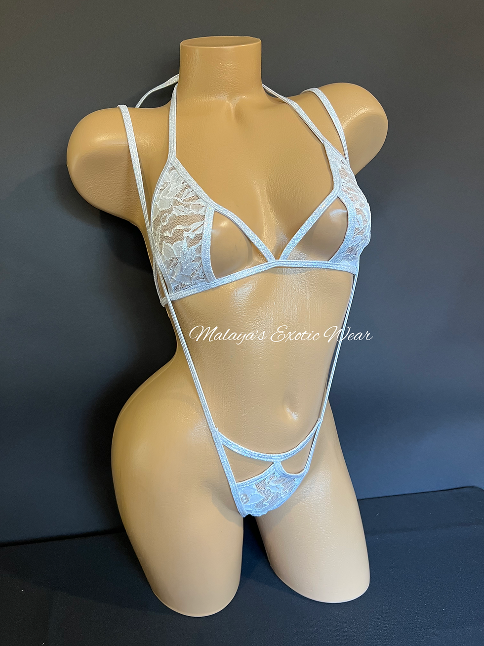 Thumbnail: Lace Cut Out Sexy Slingshot Thong Bikini