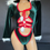 Thumbnail: Sexy Bodysuit - Snow Bunny Velvet Hooded Bodysuit - Green