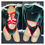 Thumbnail: Sexy Bodysuit - Snow Bunny Velvet Hooded Bodysuit - Green