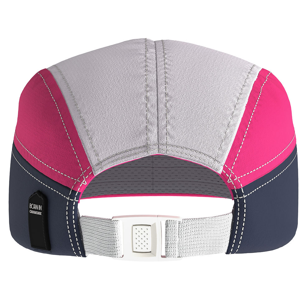 Thumbnail: Cap - 5 panels - Pink and White
