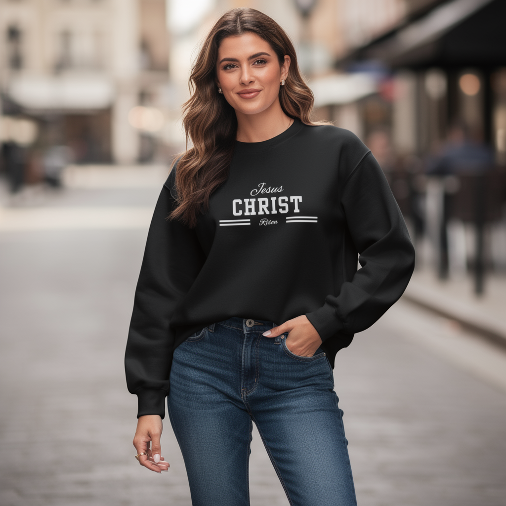 Jesus Christ Oversized heavyweight sweatshirt white letters