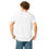 Thumbnail: Man stands wearing a white tee shirt, back view. Tee Shirt.