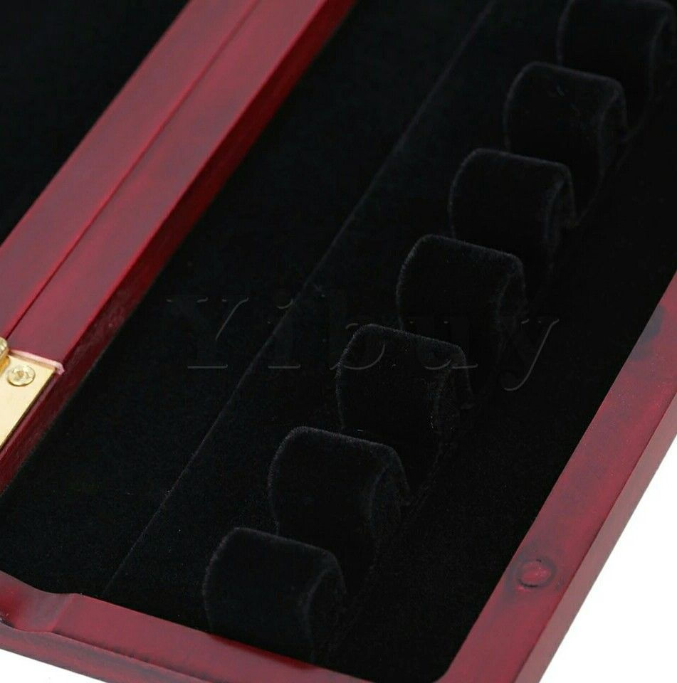 Miniatura: PORTA ANCE FAGOTTO 10 PEZZI LEGNO ROSSO IDEA REGALO CHIUSURA MAGNETICA