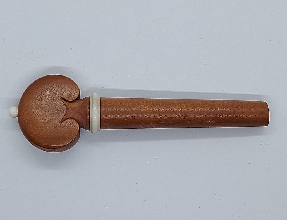 Miniatura: SET 4 PIROLI VIOLA BOSSO MODELLO HEART CON PALLINO E COLLO BIANCO IN OSSO
